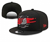 Blazers Team Logo Tear Black New Era Adjustable Hat YD,baseball caps,new era cap wholesale,wholesale hats